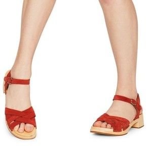 NWT Swedish Hasbeens New Braided Sandals 39 / 9 Rost Rust Suede Leather